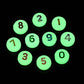 Glow-in-the-Dark Mixed Color 0-9 Individual Number Acrylic Beads (7MM)