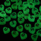 Glow-in-the-Dark Mixed Color A-Z Alphabet Individual Acrylic Heart Beads