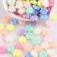 11MM Pastel Acrylic 6 Petal Flat Flower Spacer Beads