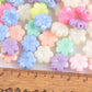 11MM Pastel Acrylic 6 Petal Flat Flower Spacer Beads