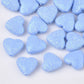 13.5MM Pastel Blue Acrylic Glitter Heart Spacer Beads