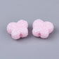 11MM Pastel Pink Acrylic Glitter Butterfly Spacer Beads