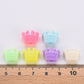 Chunky Pastel Acrylic Crown Spacer Beads (11x13.5x6.5mm)