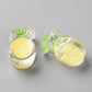 Chunky Transparent Yellow Pineapple Acrylic Bead (25x15mm)