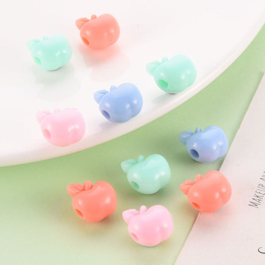 14MM Apple Acrylic Spacer Beads