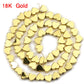 6mm Gold Heart Bead Hematite Bead