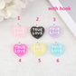 Cute Glitter Flake True Love Heart Resin Charm with Eye Pin (24mm x 22mm)