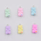 Cute Marshmallow Gummy Bear Charm with Eye Pin (10mm x 17mm)