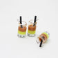 Multicolored Resin Bubble Tea Bottle Charm with Eye Pin (28mm x 10mm)