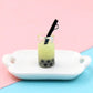Resin Bubble Tea Bottle Charm with Eye Pin (28mm x 10 mm)