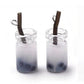 Resin Bubble Tea Bottle Charm with Eye Pin (28mm x 10 mm)