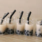 Resin Bubble Tea Bottle Charm with Eye Pin (28mm x 10 mm)