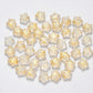 8.5MM Clear Gold Specks Colored Glass Star Beads (F03)