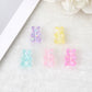 16MM X 10MM Glitter Gummy Bear Beads (Vertical Hole)