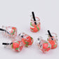 Resin Mini Sized Fruit Drink Bottle Charm with eyepin (11MM x 22MM)