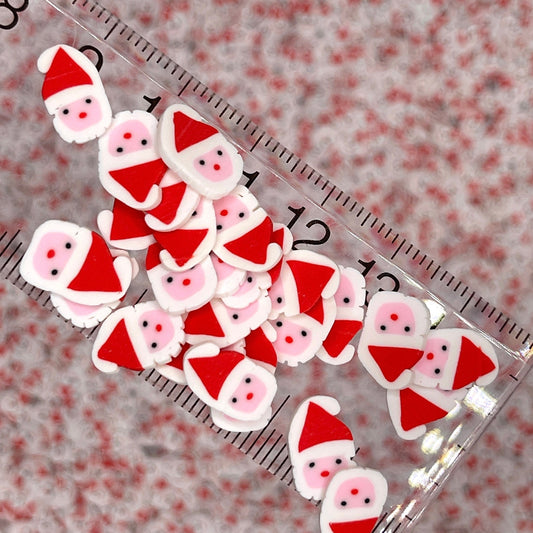 FAKE 10MM Christmas Santa Polymer Clay Sprinkle (NOT EDIBLE)