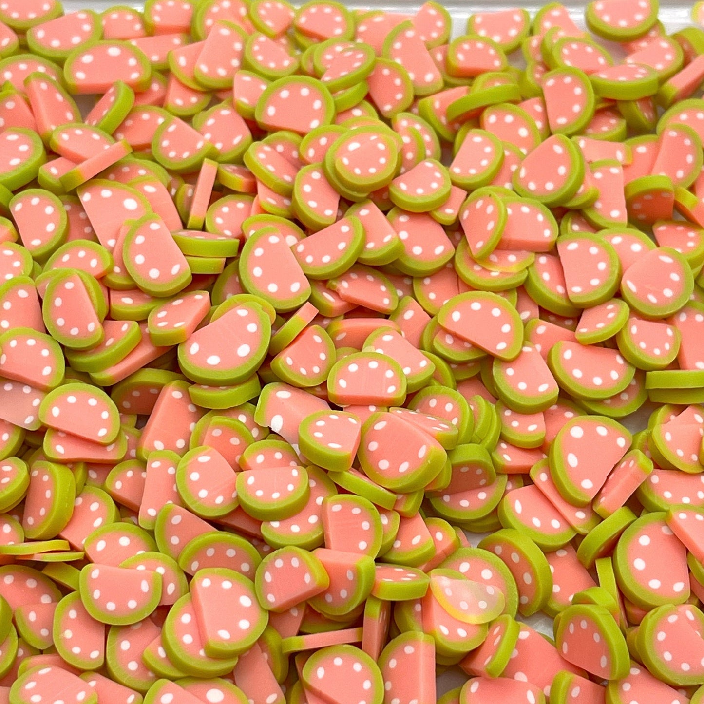 FAKE 10MM Half Watermelon Fruit Polymer Clay Sprinkle (NOT EDIBLE) D22-35