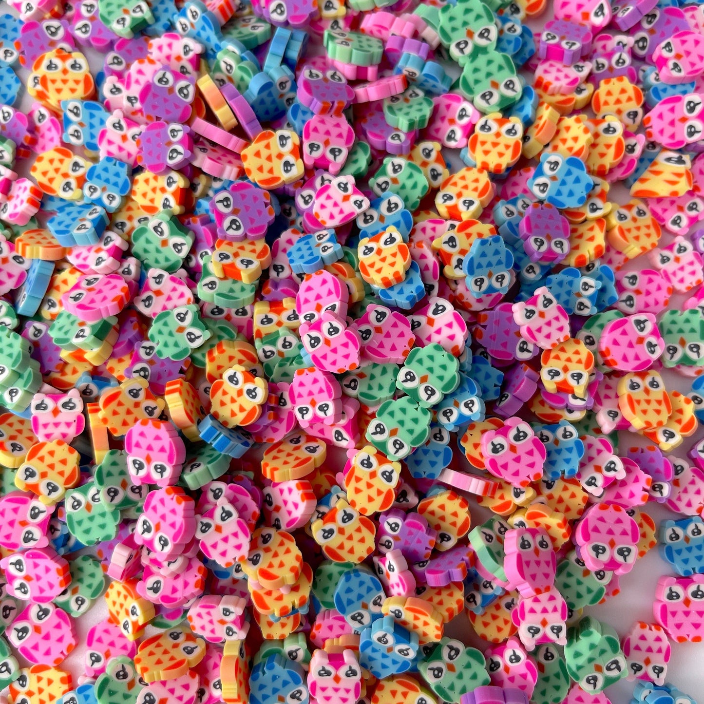 FAKE 10MM Mixed Owl Themed Polymer Clay Sprinkle (NOT EDIBLE)  D46-25