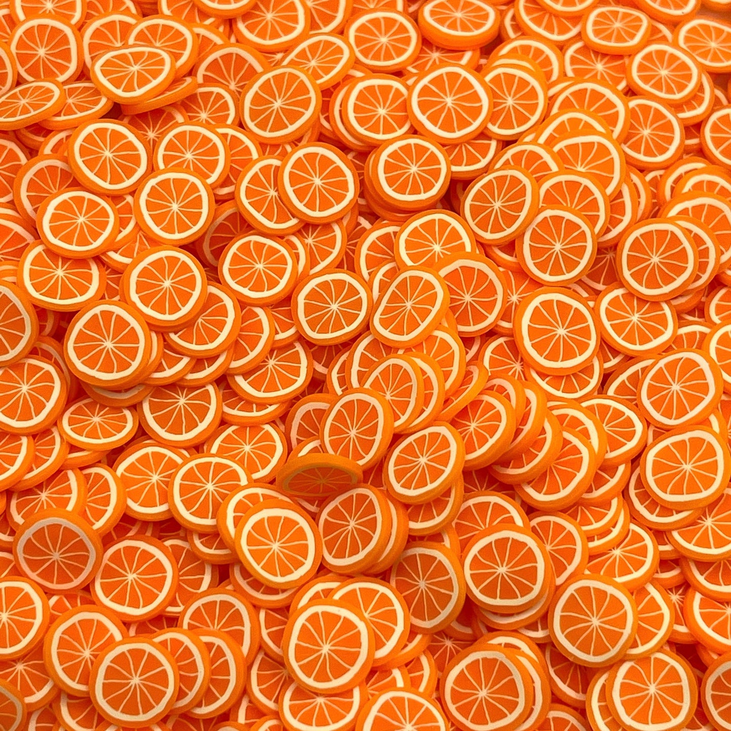 FAKE 10MM Orange Fruit Slices Polymer Clay Sprinkle (NOT EDIBLE) D22-29