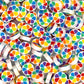 FAKE 10MM Round Rainbow Circle Polymer Clay Sprinkle (NOT EDIBLE) D36-05