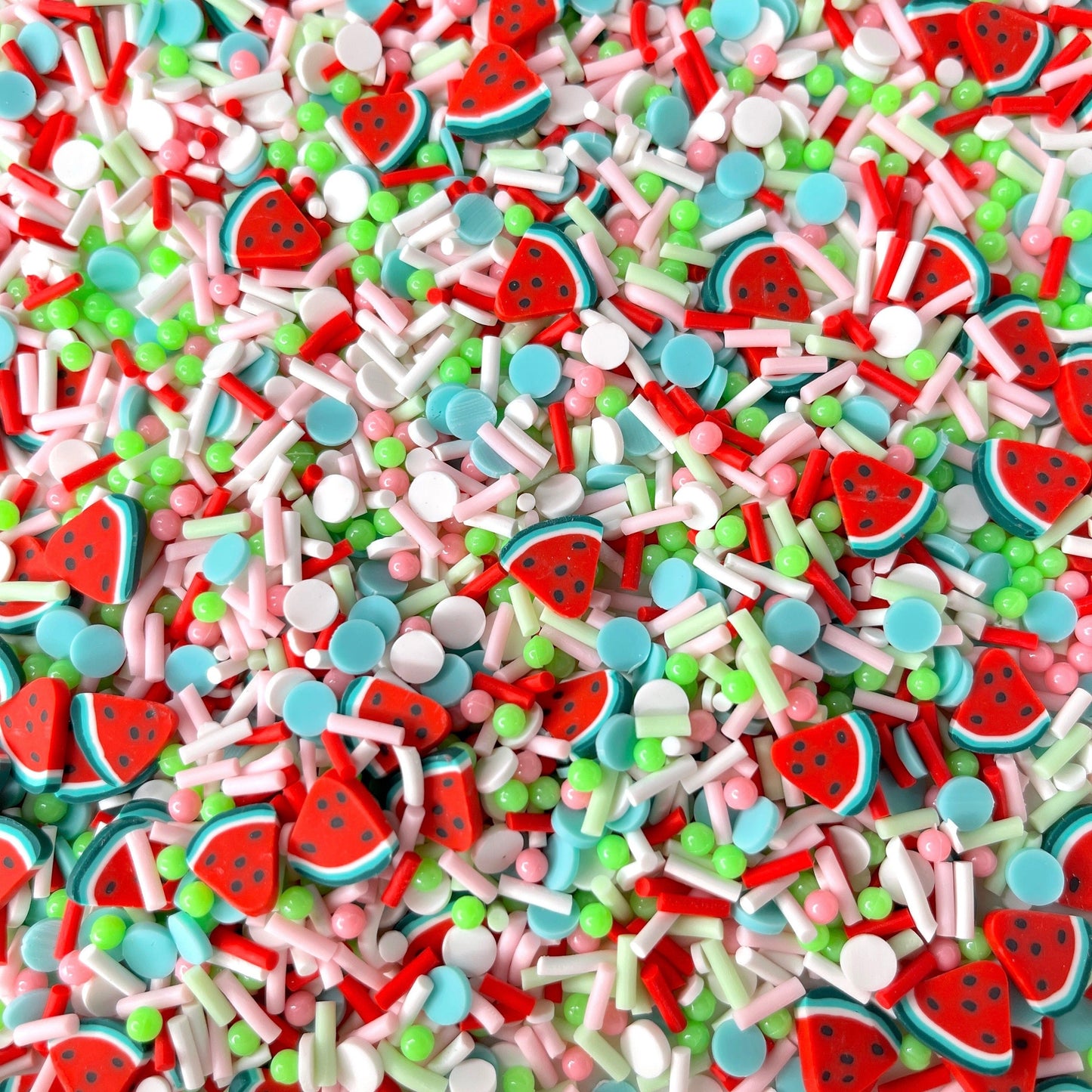 FAKE 10MM Watermelon Slushy, Fruit Polymer Clay Sprinkle Mix (NOT EDIBLE) D44-13