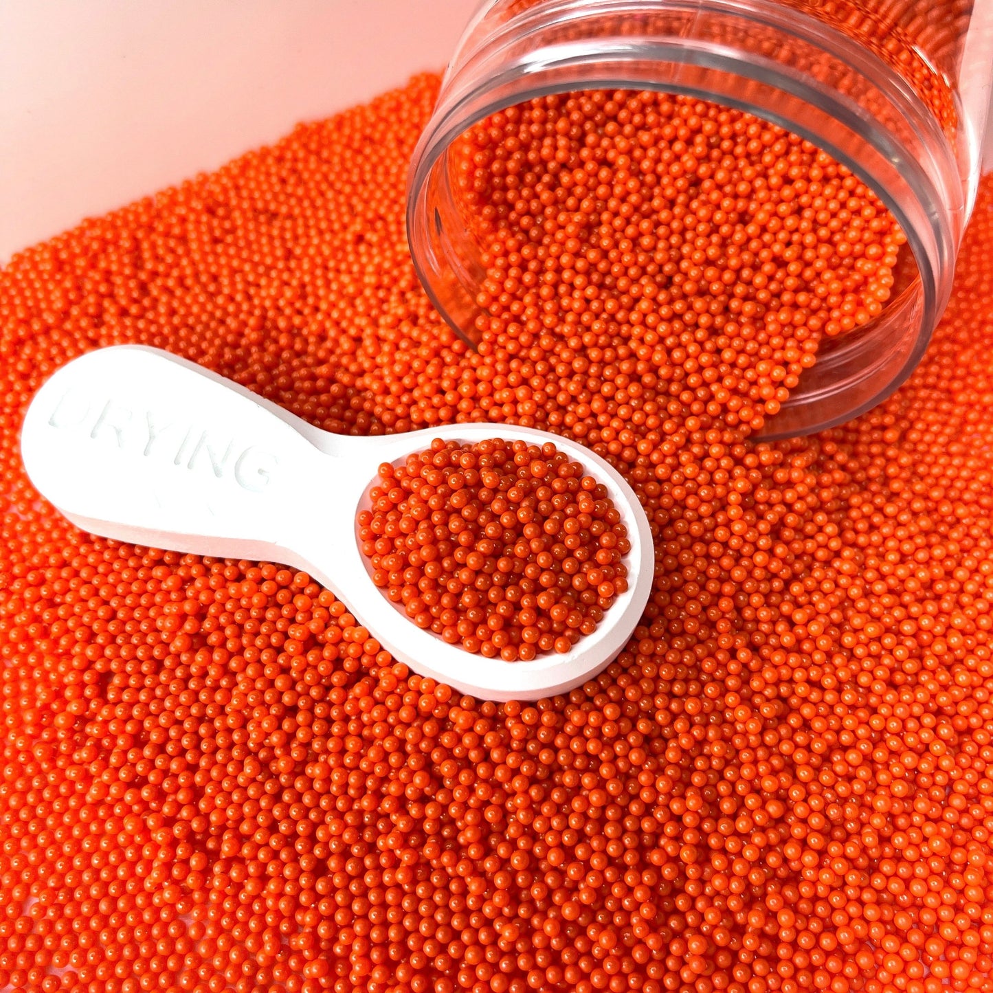 FAKE 2MM Orange Red Pearl Mix (NOT EDIBLE)   D48-04