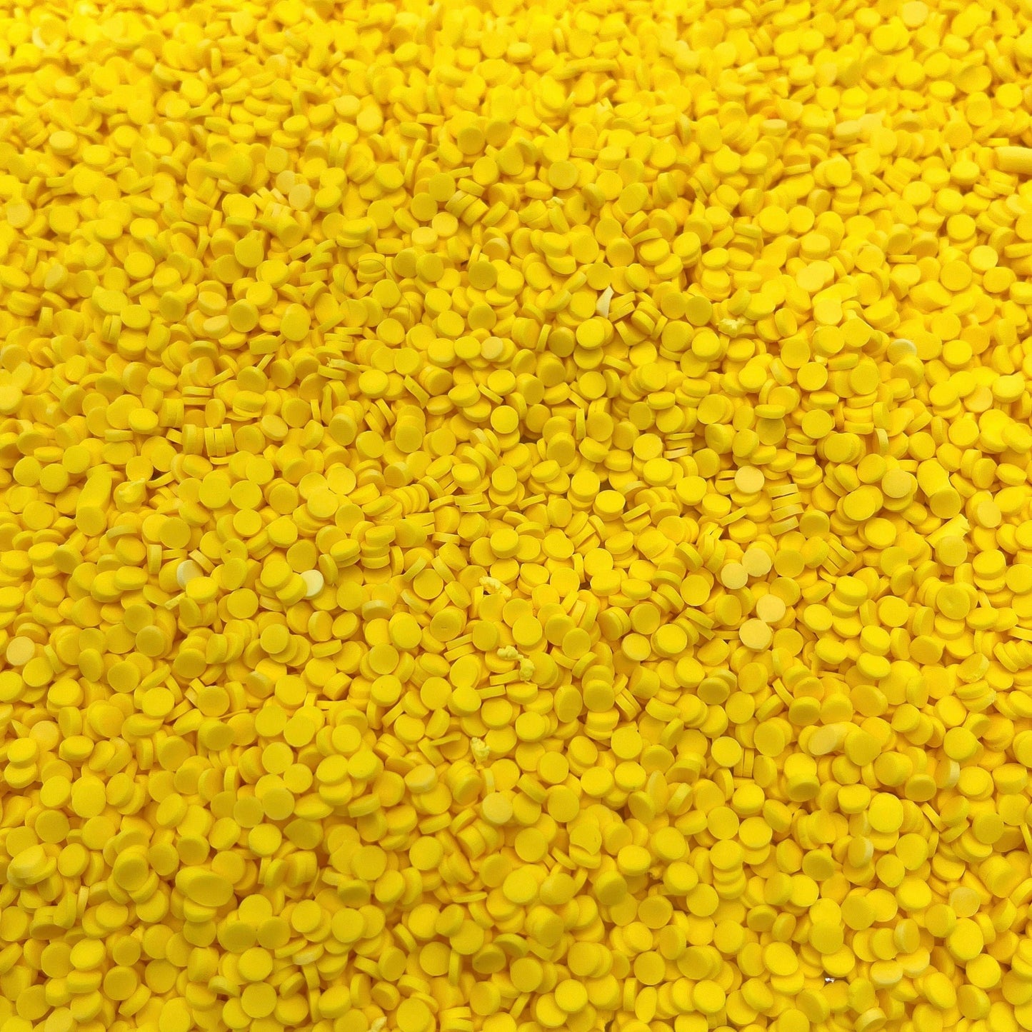 FAKE 3MM Light Yellow Round Circle Polymer Clay Sprinkles (NOT EDIBLE) D17-32