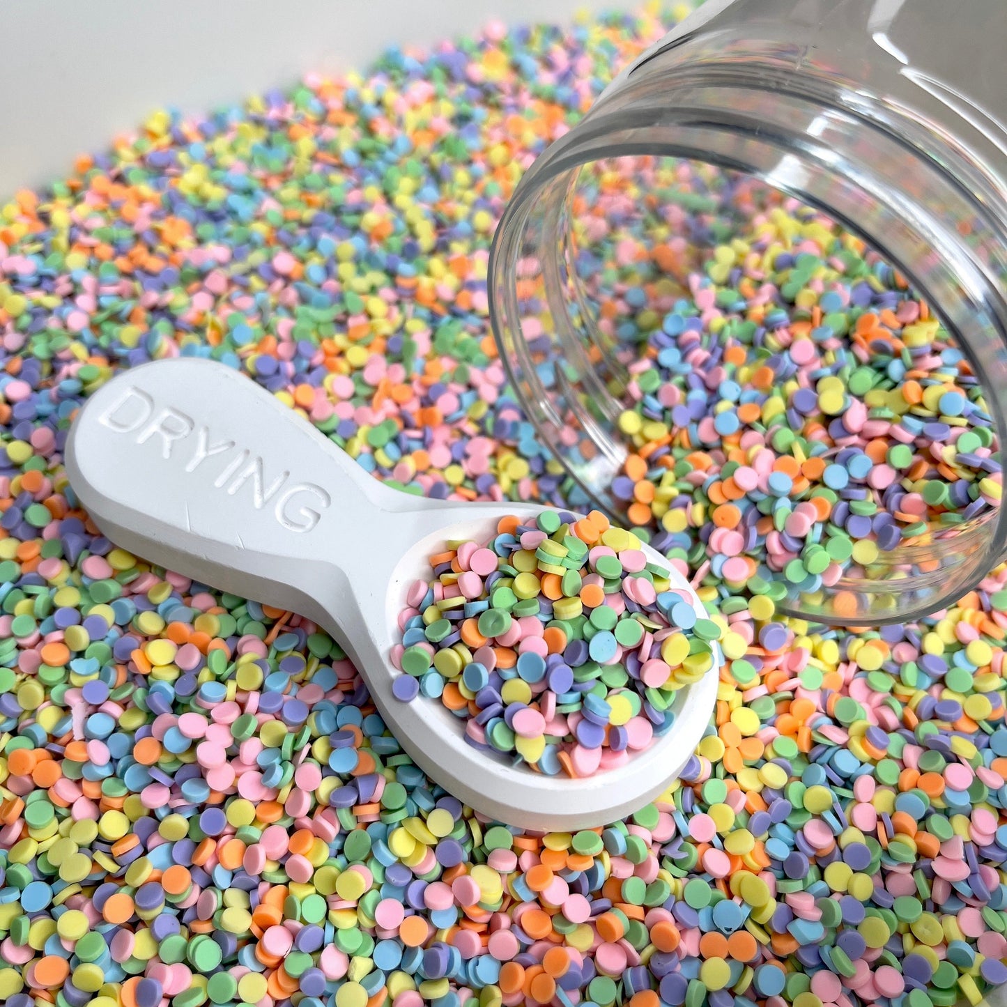 FAKE 3MM Pastel Dots Mix Polymer Clay Sprinkle (NOT EDIBLE) D32-14