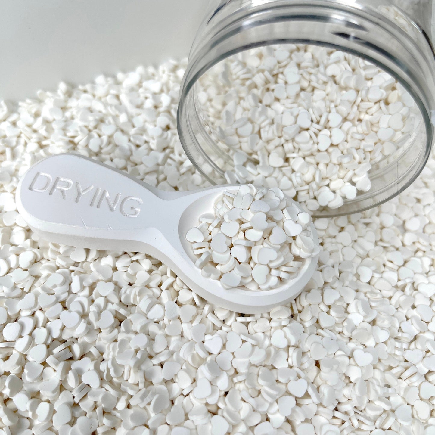 4MM Small White Heart Polymer Clay Sprinkle (NOT EDIBLE)  D28-06