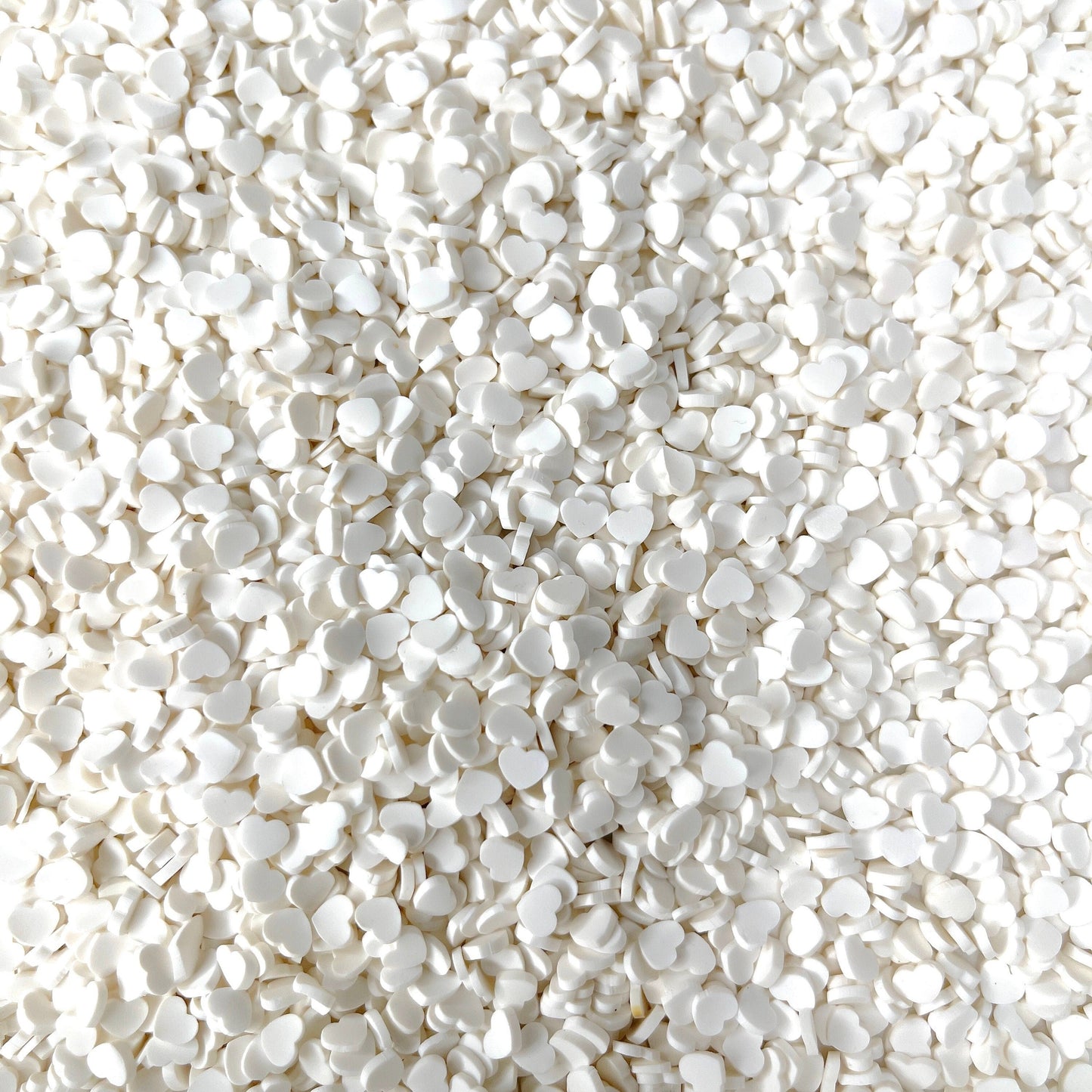 4MM Small White Heart Polymer Clay Sprinkle (NOT EDIBLE)  D28-06