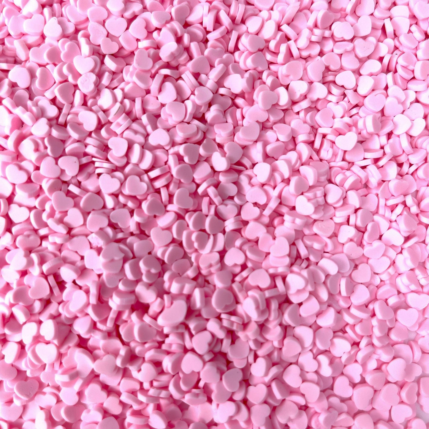 FAKE 4MM Small Light Pink Heart Polymer Clay Sprinkle (NOT EDIBLE)  D28-07