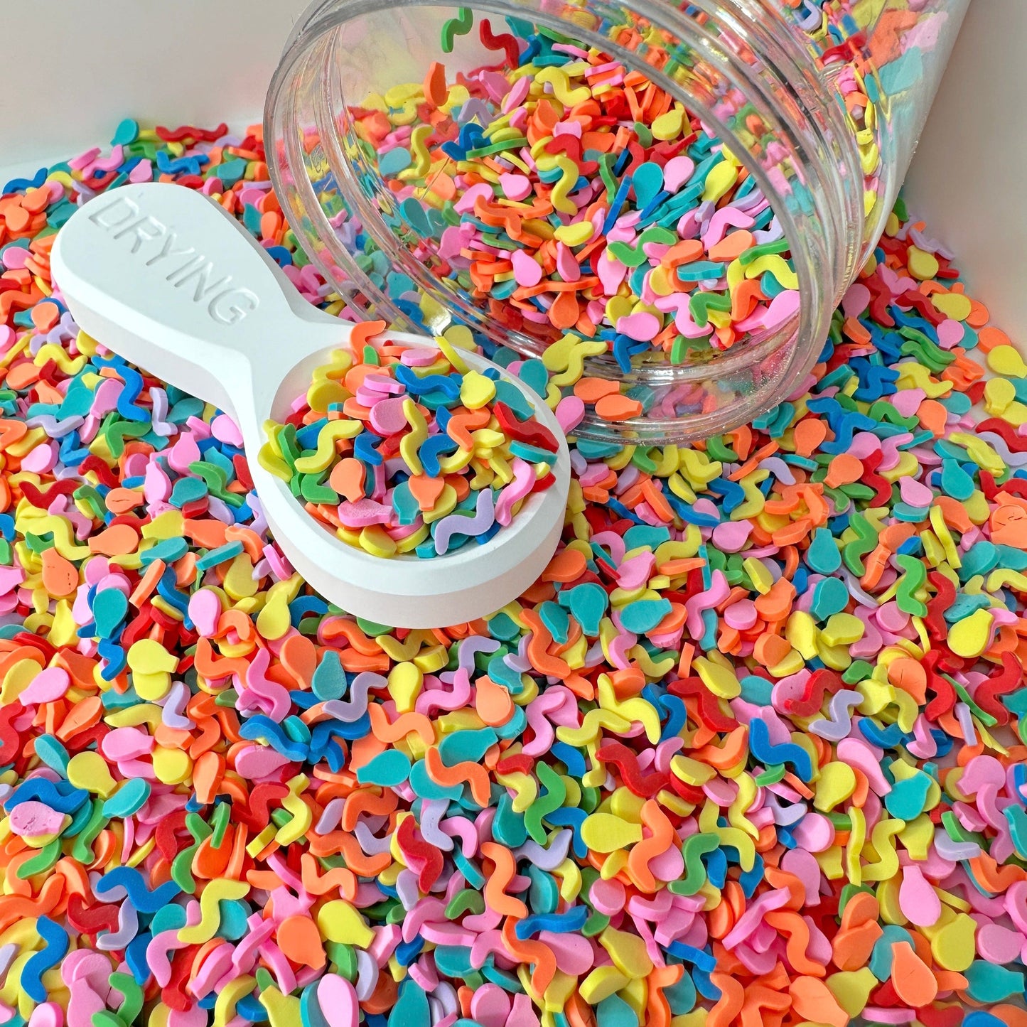 FAKE 5MM Birthday Party Balloon Streamers Polymer Clay Sprinkle (NOT EDIBLE)