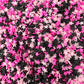 FAKE 5MM Black Pink Star Party Polymer Clay Sprinkle Mix (NOT EDIBLE) D25-08