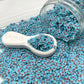 FAKE 5MM Blue Be Mine Valentine Heart Polymer Clay Sprinkle (NOT EDIBLE)