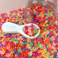 FAKE 5MM Bright Neon Heart, Valentine Polymer Clay Sprinkle (NOT EDIBLE) D46-19