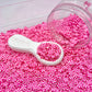 FAKE 5MM Bright Pink Peppermint Polymer Clay Sprinkles (NOT EDIBLE) D18-36