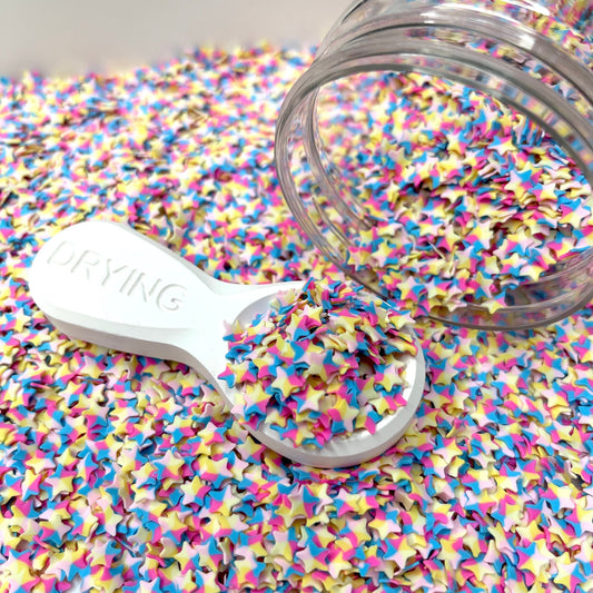 5MM Bright Tie Dye Star Polymer Clay Sprinkle Mix (NOT EDIBLE) D28-01