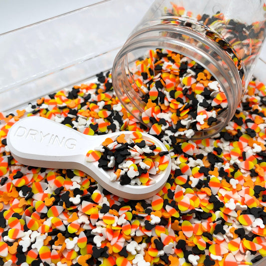 FAKE 5MM Candy Corn Themed Mouse Polymer Clay Sprinkles Mix (NOT EDIBLE)