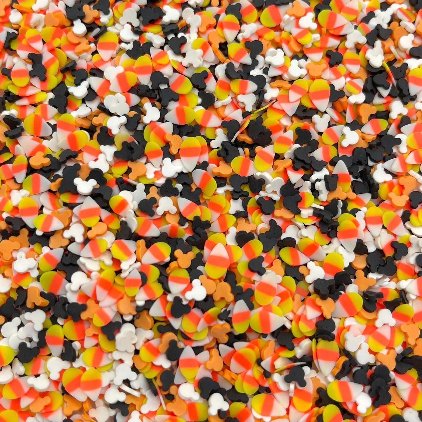 FAKE 5MM Candy Corn Themed Mouse Polymer Clay Sprinkles Mix (NOT EDIBLE)