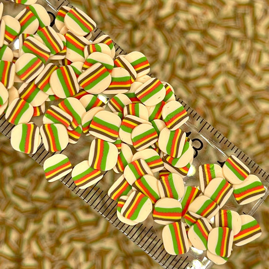 FAKE 5MM Cute Hamburger Polymer Clay Sprinkle (NOT EDIBLE) D21-09