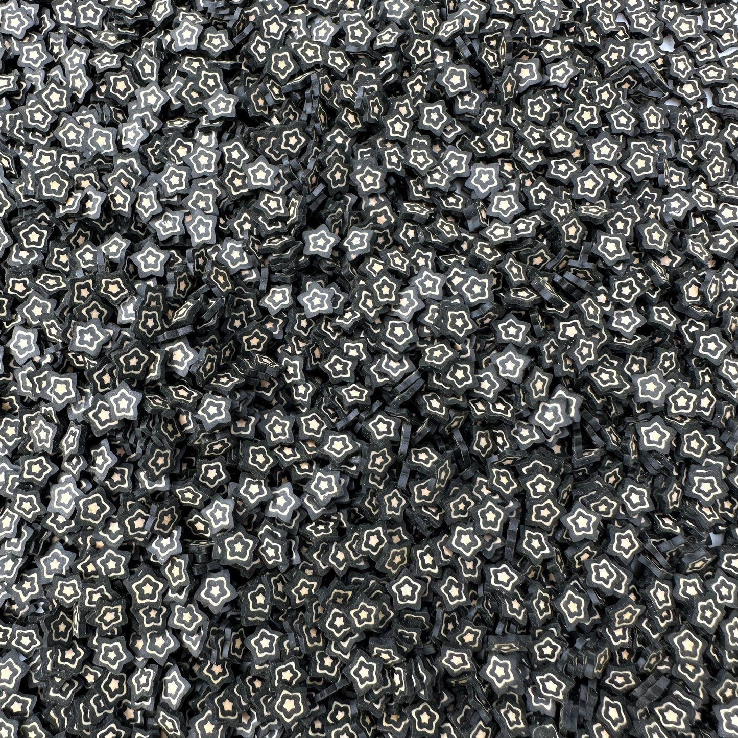 FAKE 5MM Double Black Star Polymer Clay Sprinkle (NOT EDIBLE) D25-20