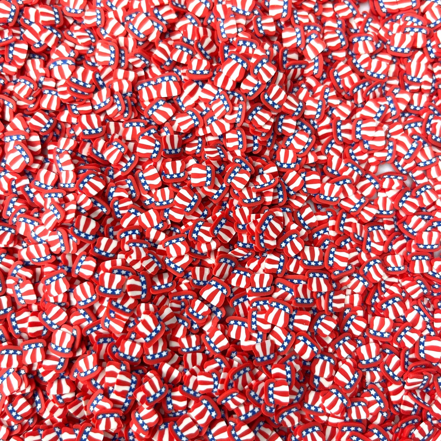 FAKE 5MM Fourth of July Party Hat, usa Polymer Clay Sprinkle (NOT EDIBLE) D47-18