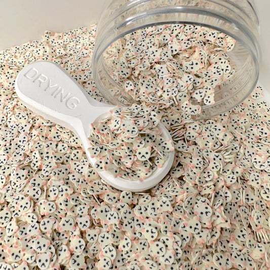 5MM Goofy White Bear, Animal Polymer Clay Sprinkle (NOT EDIBLE)  D29-05