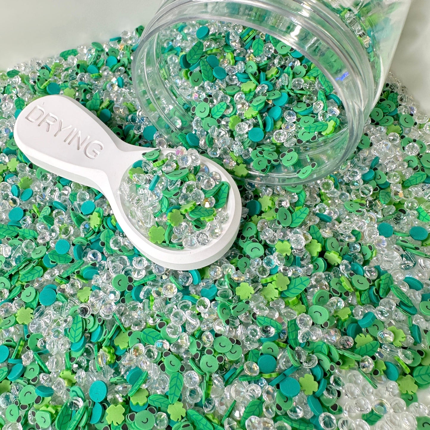 FAKE 5MM Frog Forest w/Rhinestone, Animal Polymer Sprinkle (NOT EDIBLE) S1-17