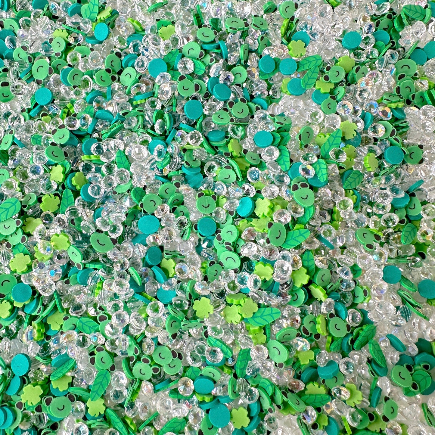 FAKE 5MM Frog Forest w/Rhinestone, Animal Polymer Sprinkle (NOT EDIBLE) S1-17