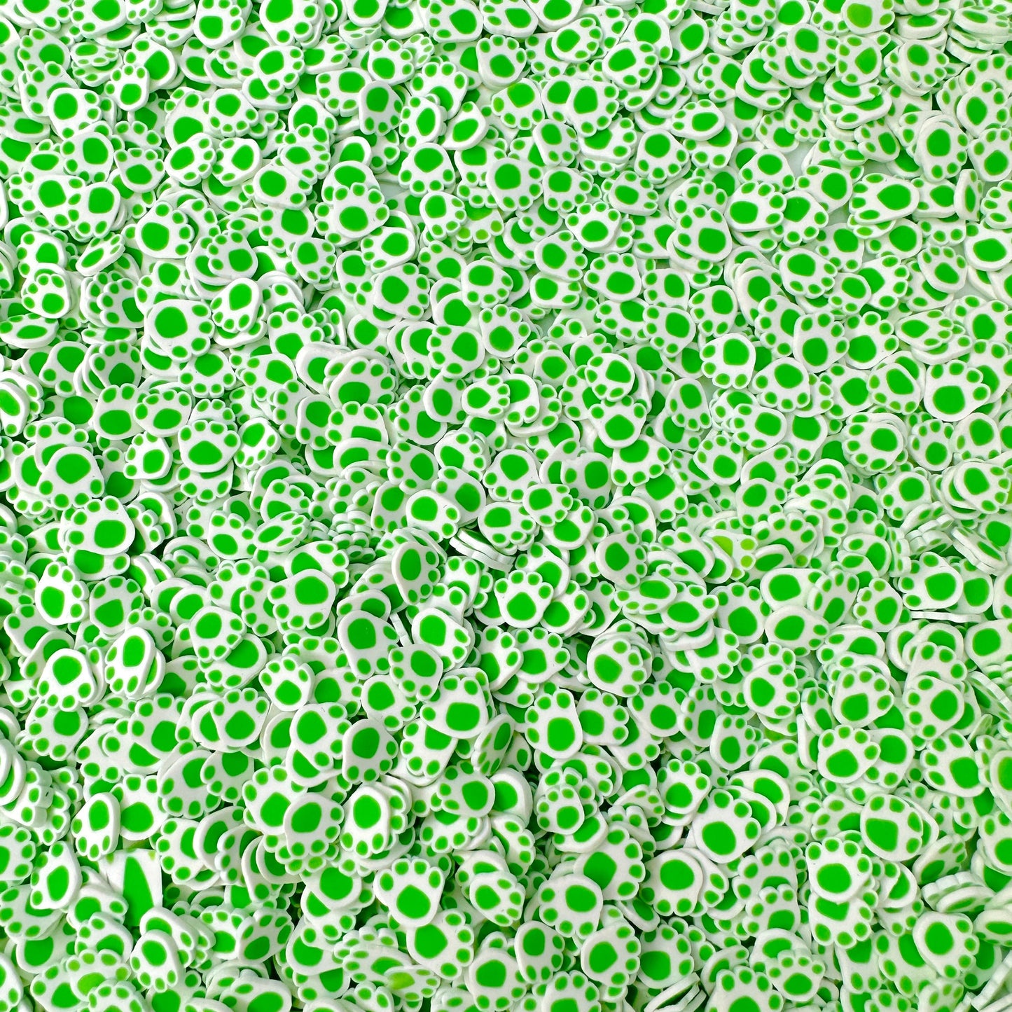 FAKE 5MM Green Paws, Animal Polymer Clay Sprinkle (NOT EDIBLE) D45-04