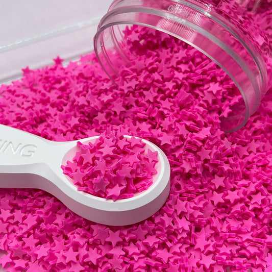 FAKE 5MM Hot Pink Star Polymer Clay Sprinkle (NOT EDIBLE) D28-14