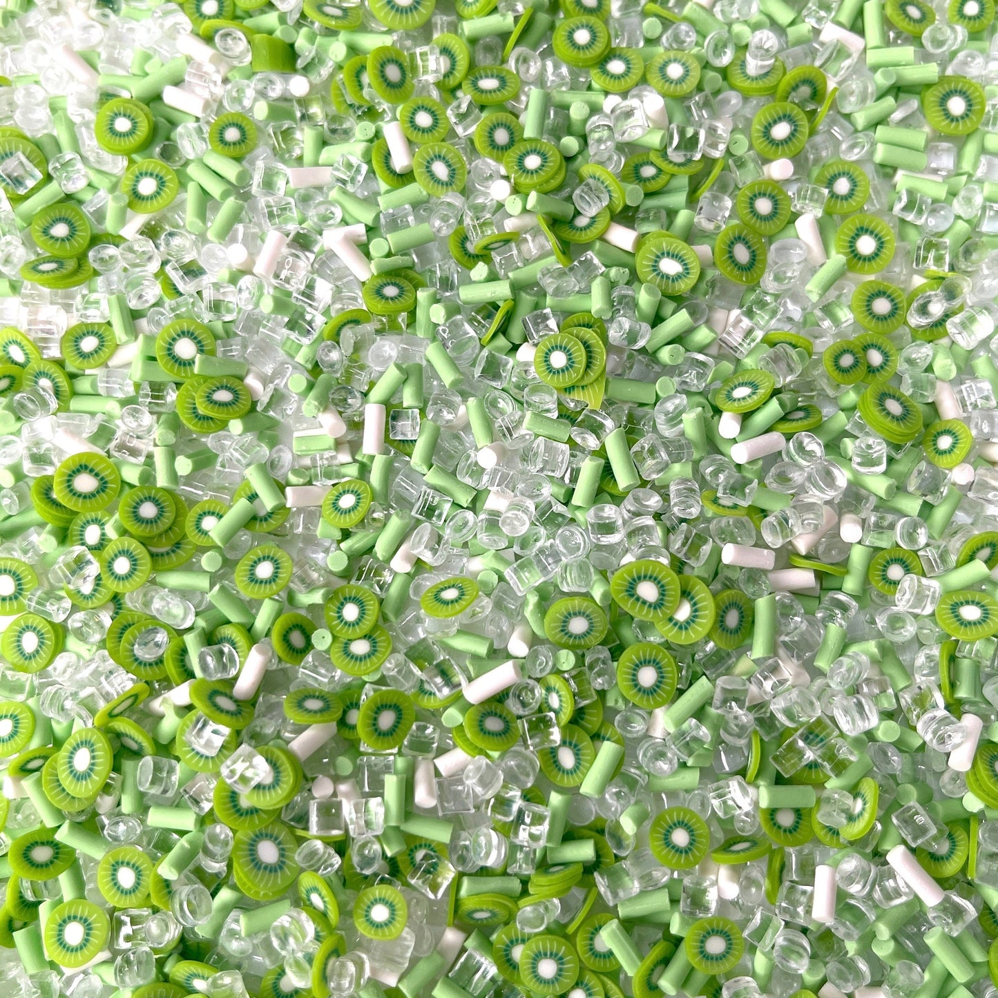 FAKE 5MM Kiwi Faux Ice, Fruit Polymer Clay Sprinkle Mix (NOT EDIBLE) D48-22