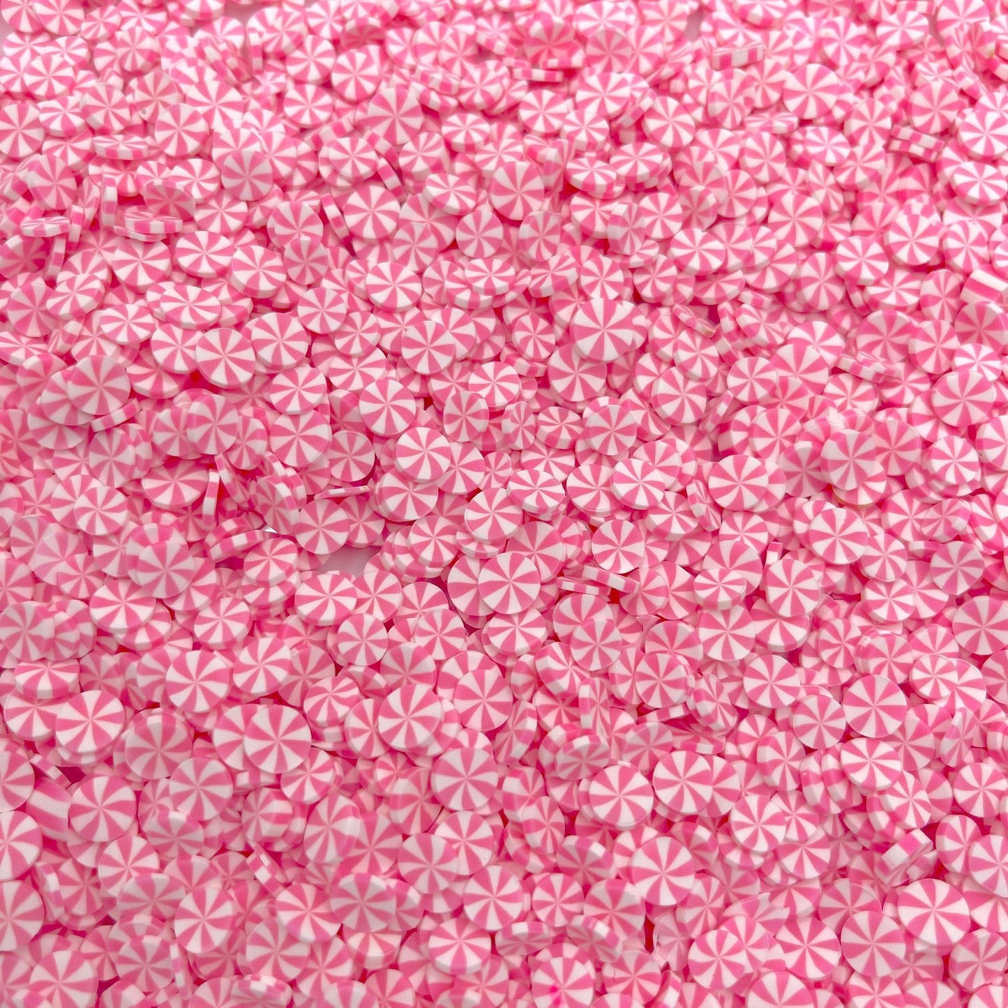 FAKE 5MM Light Pink Peppermint Polymer Clay Sprinkle (NOT EDIBLE) D18-27