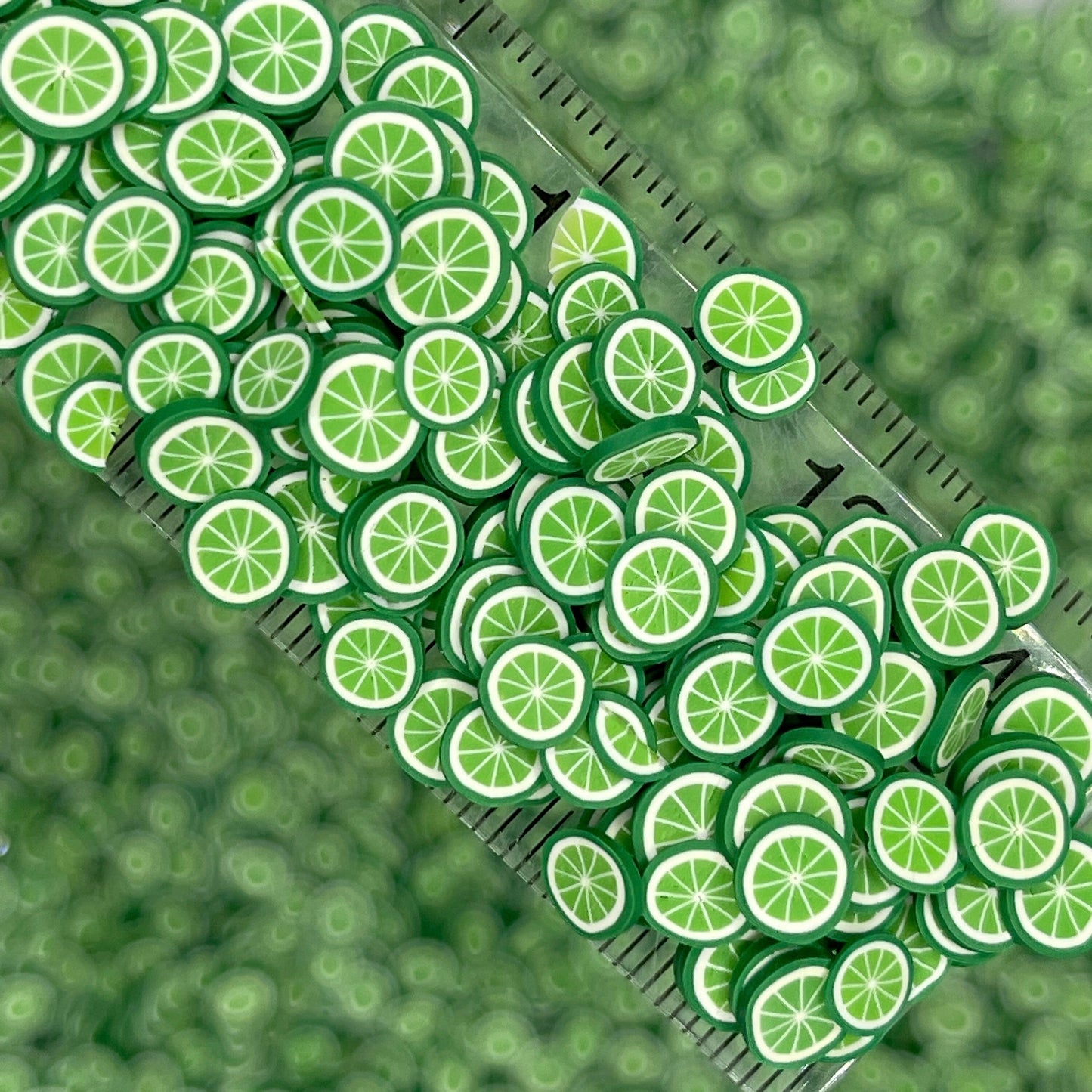 FAKE 5MM Lime Fruit Slices Polymer Clay Sprinkle (NOT EDIBLE) D22-12